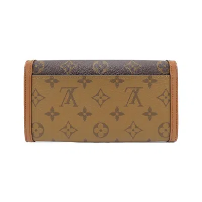 Pre-owned Louis Vuitton Marron Coated Canvas Long Wallet (bi-fold) () In Brown