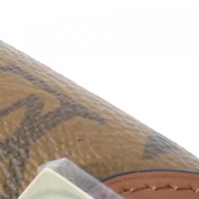 Pre-owned Louis Vuitton Marron Coated Canvas Long Wallet (bi-fold) () In Brown