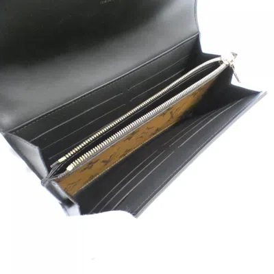Pre-owned Louis Vuitton Marron Coated Canvas Long Wallet (bi-fold) () In Brown