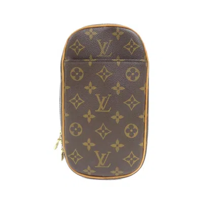 Pre-owned Louis Vuitton Marron Coated Canvas Pochette Shoulder Bag ()