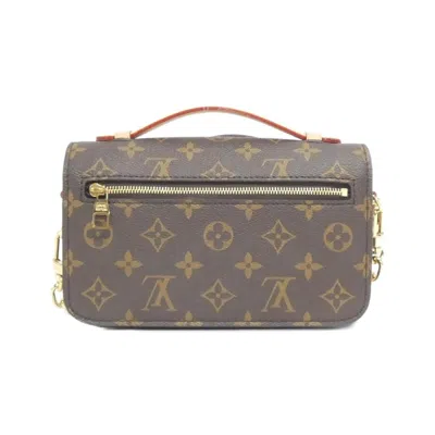 Pre-owned Louis Vuitton Marron Coated Canvas Pochette Shoulder Bag ()