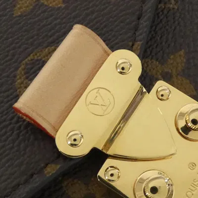 Pre-owned Louis Vuitton Marron Coated Canvas Pochette Shoulder Bag ()