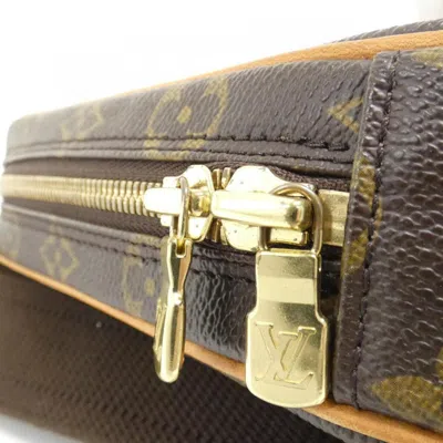 Pre-owned Louis Vuitton Marron Coated Canvas Pochette Shoulder Bag ()