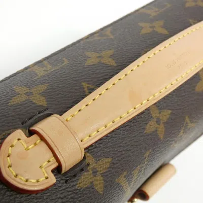 Pre-owned Louis Vuitton Marron Coated Canvas Pochette Shoulder Bag ()