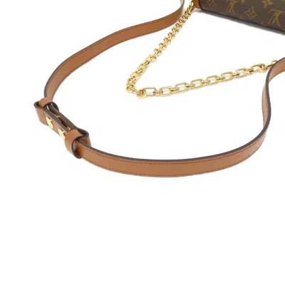 Pre-owned Louis Vuitton Marron Coated Canvas Shoulder Bag ()