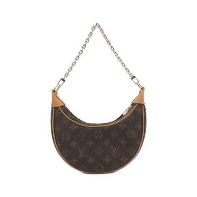 Pre-owned Louis Vuitton Marron Coated Canvas Shoulder Bag ()