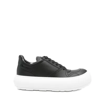 Moschino Sneakers In Calf Leather Ollie In Black