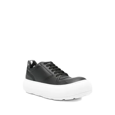 Moschino Sneakers In Calf Leather Ollie In Black