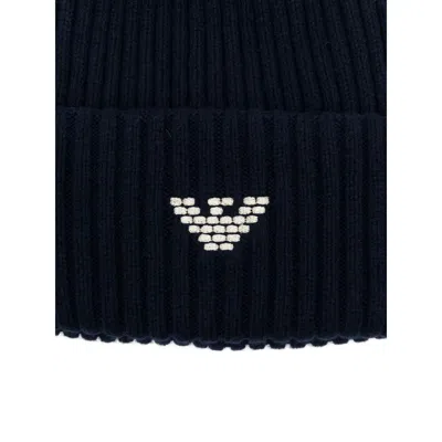 Emporio Armani Logo-embroidered Ribbed Beanie