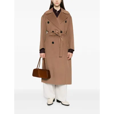 S Max Mara Brown Coats In Brown