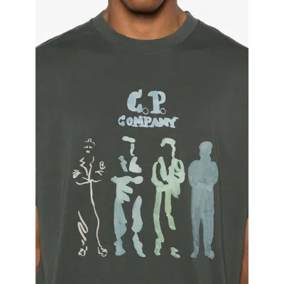 C.p. Company Mens Cp Company Sailors Graphic-print Short-sleeve Cotton T-shirt In Green