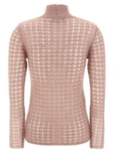 Fabiana Filippi Crochet Sweater Sweaters And Cardigans Pink In Pink
