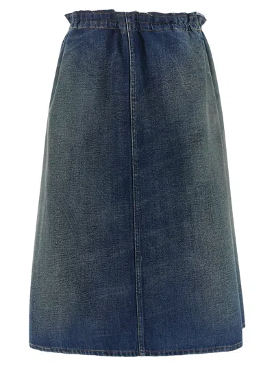 Mm6 Maison Margiela Denim Skirt Skirts Blue In Blue
