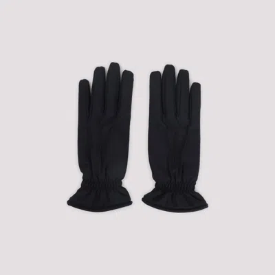 Brioni Cashmere Blend Gloves Elastic Cuffs In Black