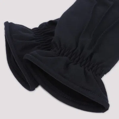 Brioni Cashmere Blend Gloves Elastic Cuffs In Black