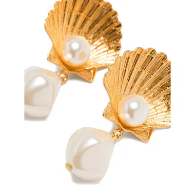 Jennifer Behr Shell-pearl Earrings In Gold