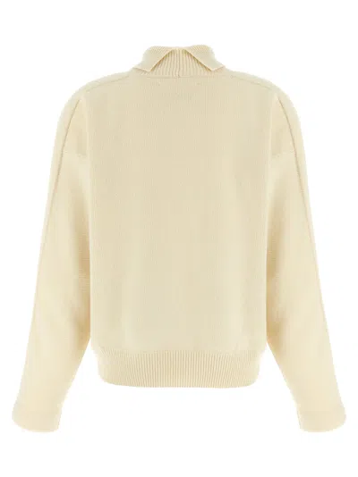 Jil Sander High Neck Sweater Sweaters And Cardigans White In Neutral