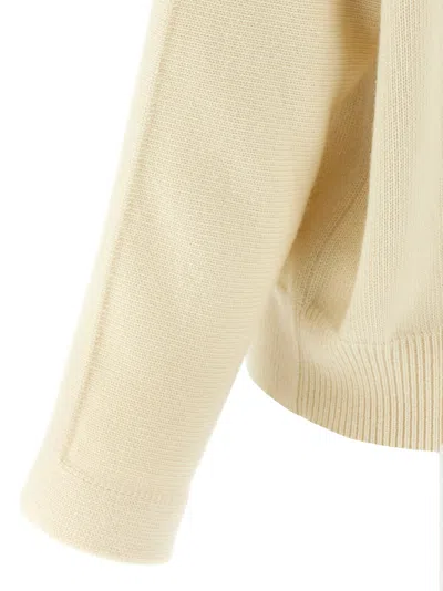 Jil Sander High Neck Sweater Sweaters And Cardigans White In Neutral