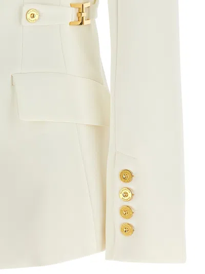 Elisabetta Franchi Single-breasted Blazer In White