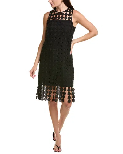 Anne Klein Women's Circle Fringe Sleeveless Sheath Dress In Black