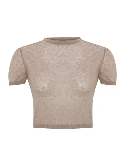 Pcfg Store Short-sleeve Knit Top - Moon Rock