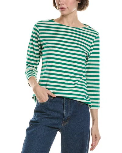 Marimekko Boatneck Slim T-shirt In Green