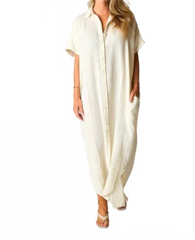 Buddylove Carmen Cover Up Maxi Dress In Vanilla In Neutral