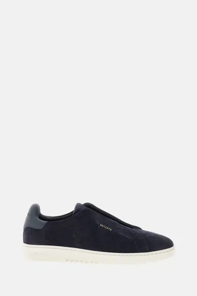 Axel Arigato 'dice Laceless' Black Low Top Slip-on Sneakers In Blue
