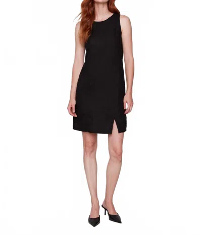 Charlie B Sleeveless Linen Blend Dress In Black In Black