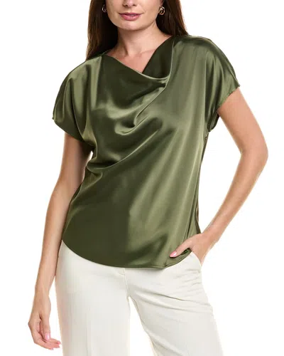 Anne Klein Cowl Neck Blouse In Green