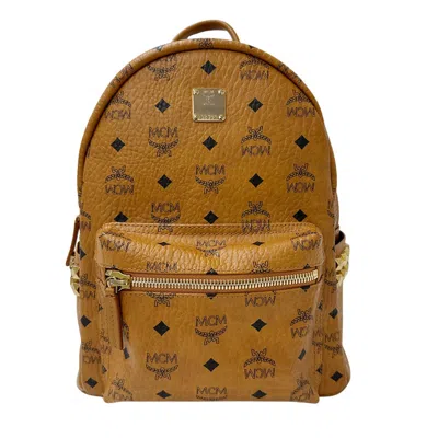 Pre-owned Mcm Gold Pvc Backpack ()