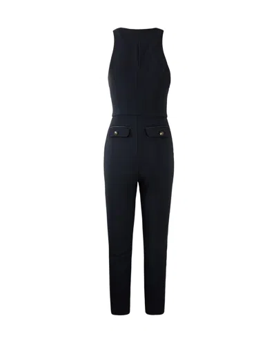 Elisabetta Franchi Zip-front Halterneck Jumpsuit In Black