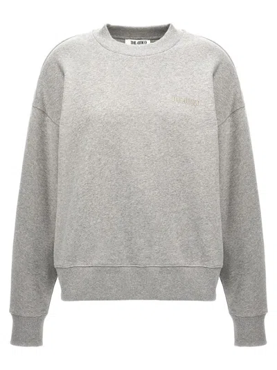 Attico Comfort Fit Cotton Sweatshirt In Gray