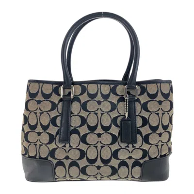 Pre-owned Coach Signature Canvas Leather Handbag Tote Bag ()