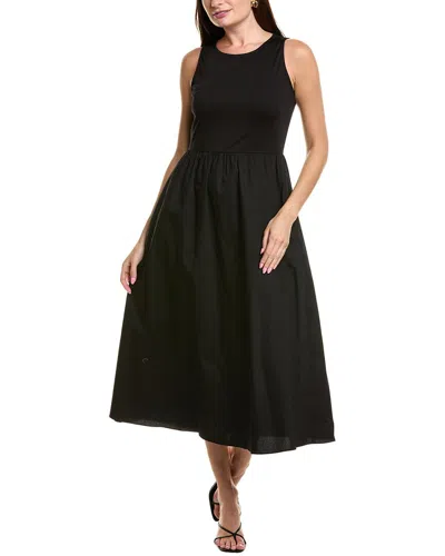 Anne Klein Womens Sleeveless Mixed Media Midi Dress Xxs P Xxl