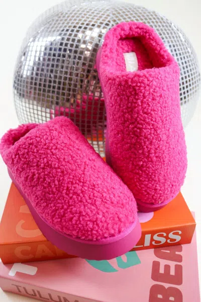 Mia Women's Icee Sherpa House Slippers In H Pink In Pink