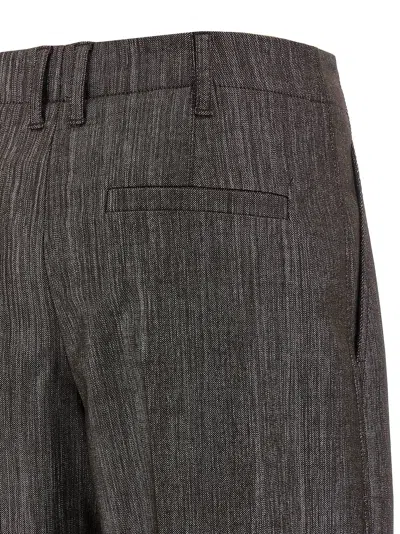 Brunello Cucinelli Women Lurex Pants In Gray