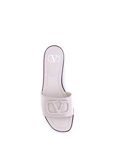 Valentino Patent Leathe Vlogo Slide Sandals