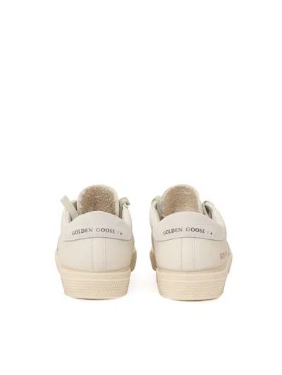 Golden Goose May Nappa Upper Suede Star And Heel Sneakers In White