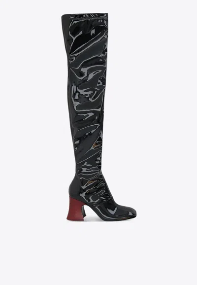 Chloé Janis 80 Patent Leather Over-the-knee Boots