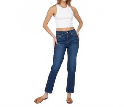 Mica Denim Women's Monfil Straight Leg Wedge Pants In Dark Blue