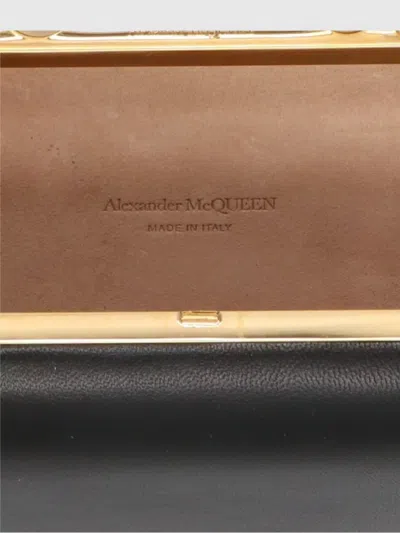 Alexander Mcqueen Structured Clutch With Chain Strap And Knuckle Rings