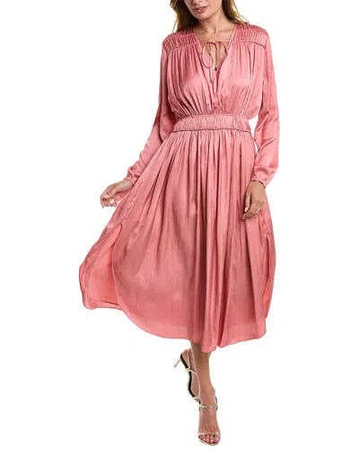 Elie Tahari Shirred Maxi Dress In Pink