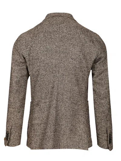 Tagliatore Montecarlo Doppio Petto Boucle Jackets Grey In Brown