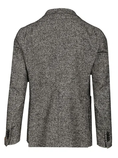 Tagliatore Montecarlo Micro Dis. Nero 56 Lana 27 Pol 17 Acr Jackets Black In Gray