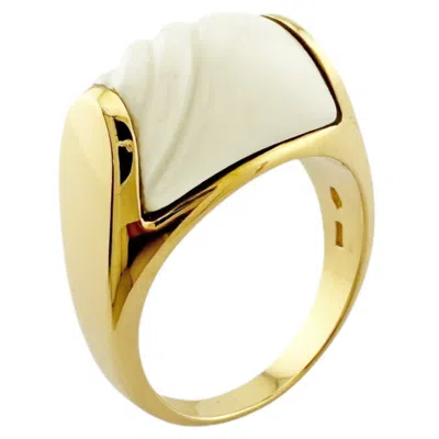 Pre-owned Bvlgari Yellow Ceramic Band Ring ()