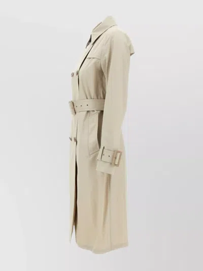 Herno Delon Detta Double Breast Trench Coat Clothing In Neutral