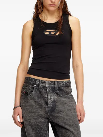 Diesel T-lynys-od Black Tank Top In Black