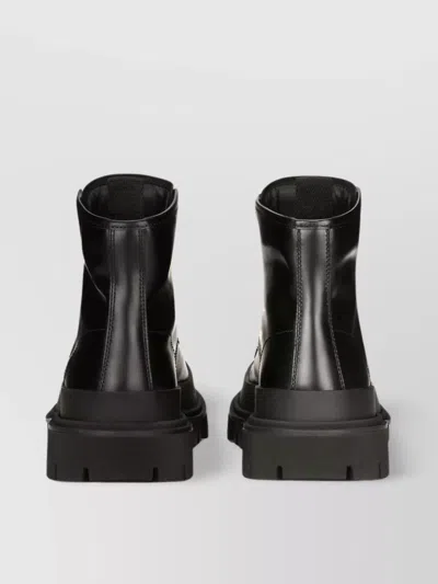 Dolce & Gabbana Studded Calfskin Hi-trekking Ankle Boots