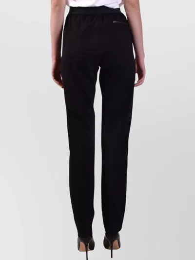 Dolce & Gabbana Trousers With Elastic Waistband And Tapered Leg In Black